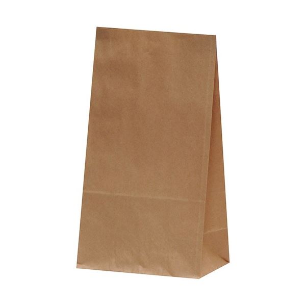 (まとめ) パックタケヤマ 角底袋 未晒 無地 H3mm XZT00380 1パック(100枚) (×20セット)