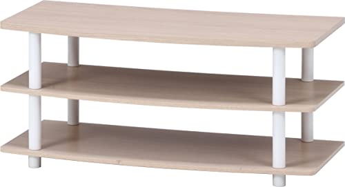 色：ホワイトウォッシュ 不二貿易 テレビ台 ローボード 32型 幅90*奥行40*高さ40.5cm