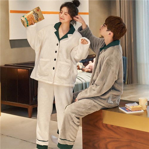 カップル ペア パジャマ 冬 結婚祝い ギフト セット プレゼント 友達 おしゃれ モコモコ パジャマ