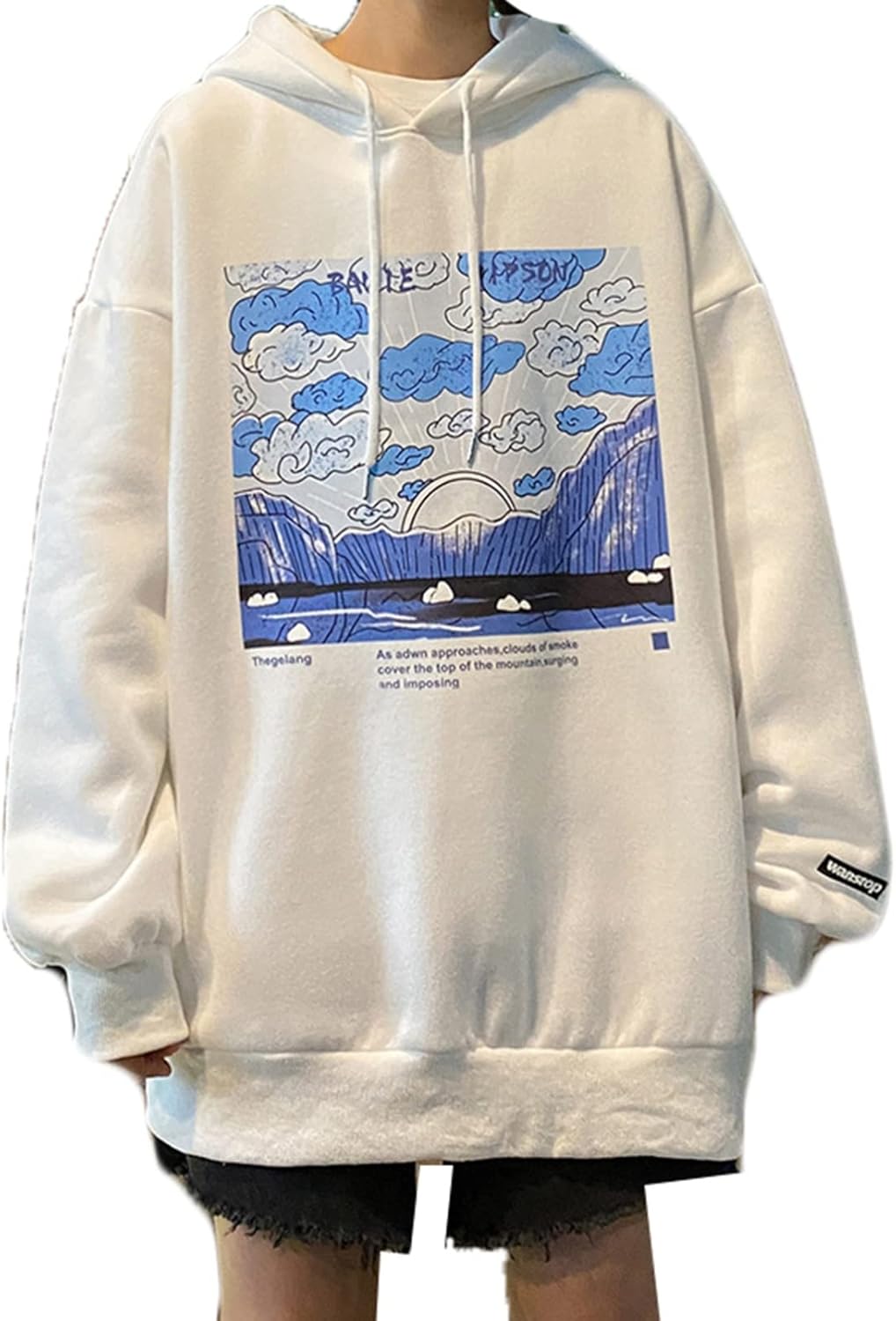 メンズ レディース 長袖 綿パーカー 和風 スウェット フード付き プルオーバー クラシック 流行し 通気 伸縮性 丸襟 体型パカー 秋服 トレーナー 肌触りがいい 柔らかい 丈長め カジュ