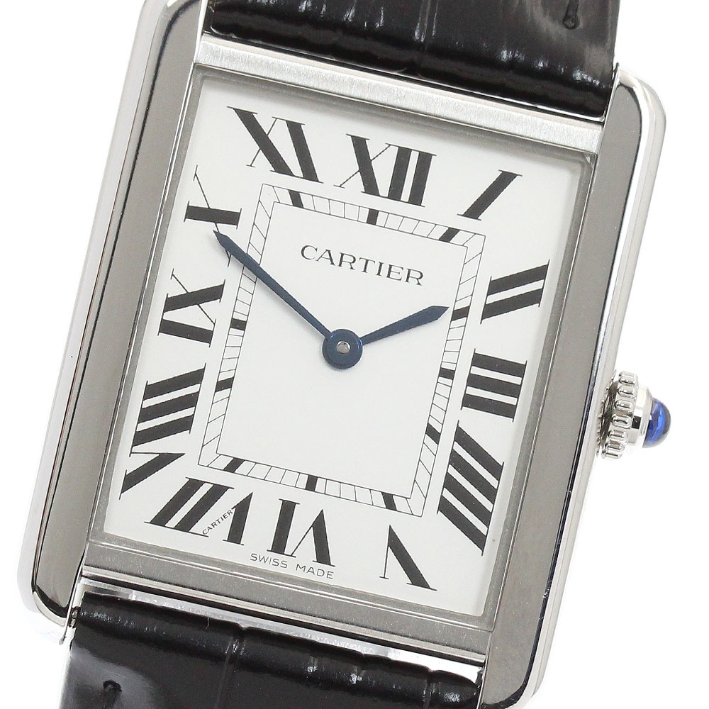 カルティエ CARTIER WSTA0028 タンクソロLM クォーツ メンズ 良品 箱・保証書付き_957302【中古】