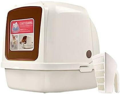 猫トイレ ドーム型 猫用トイレ本体 大型 ニャンとも清潔トイレ 広々サイズ 飛び散り防止 ドア付き コンパクト 掃除簡単 お手入れ簡単 軽量 全密閉型 防臭 抗菌 スコップ付き 10,534円