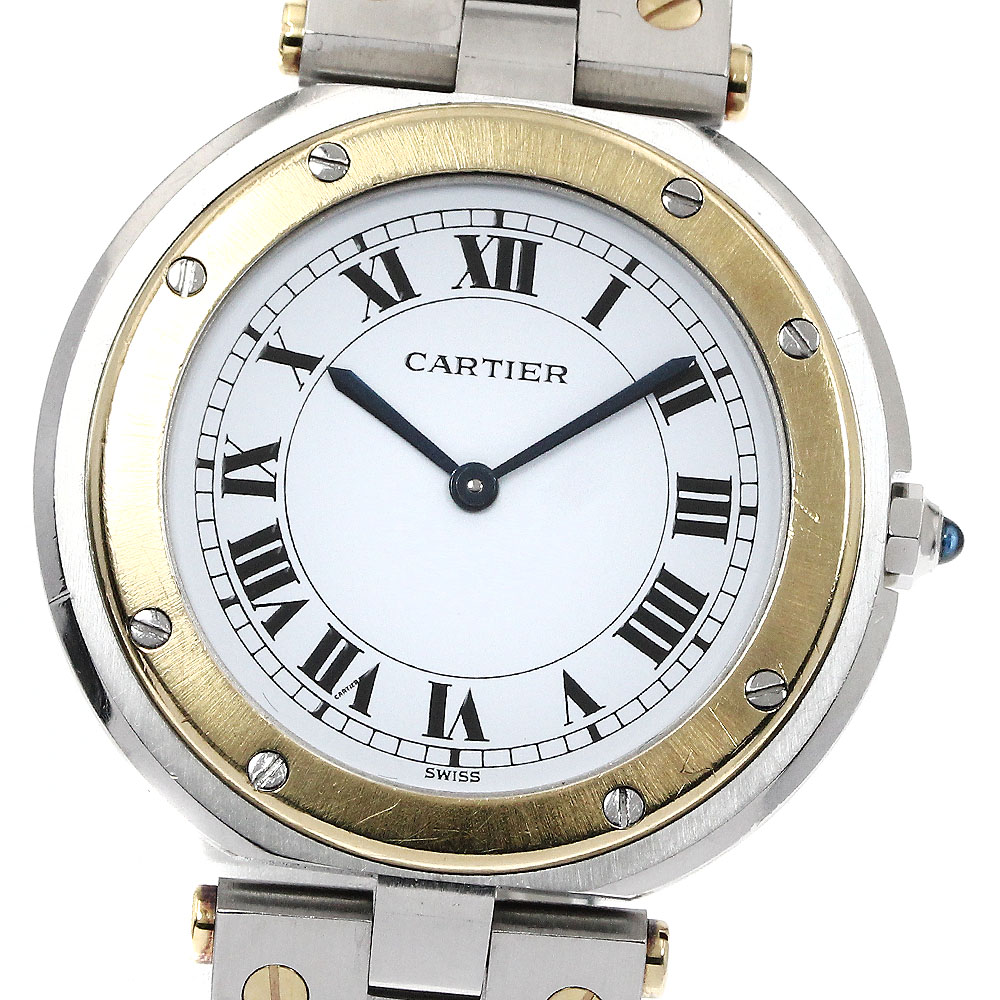 カルティエ CARTIER 83038288 サントスラウンド LM コンビ クォーツ メンズ _883612【中古】