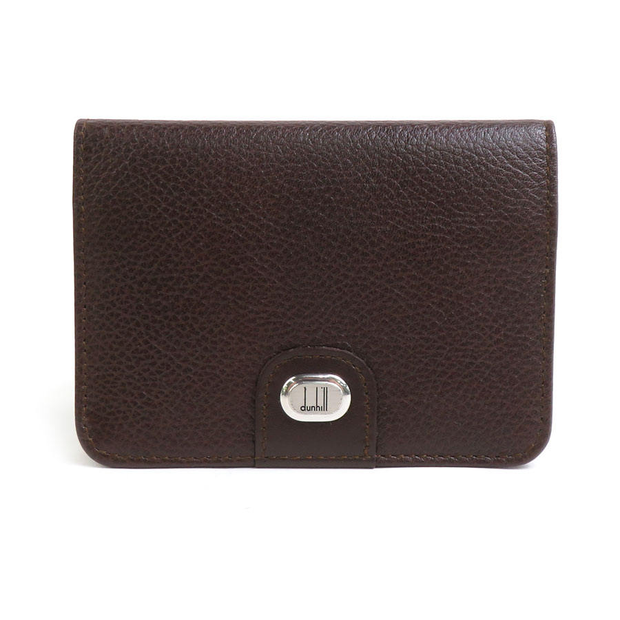ダンヒル Dunhill カードケース レザー ブラウン メンズ h31021g