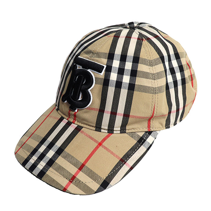 BURBERRY バーバリー TBロゴ ヴィンテージチェック キャップ ベージュ 8027502 56 ユニセックス 中古キャップ