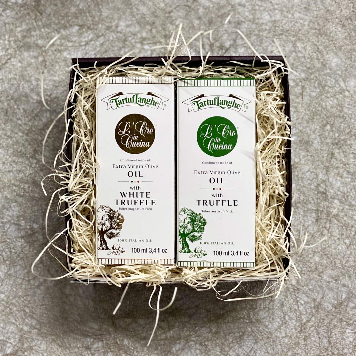 タルトゥフランゲ社 白トリュフオイル 黒トリュフオイル 各100ml 高級 セット ギフトボックス入り イタリア産