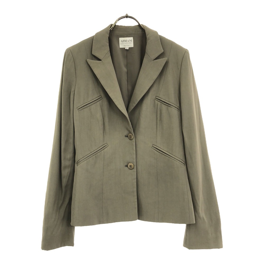 イタリア製 ウールブレンド テーラードジャケット 40 グレー系 レディース 7,498円