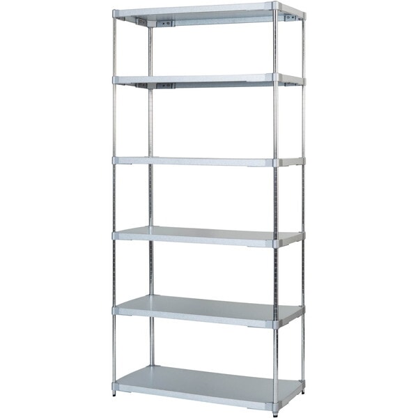 アイ・エル・シー GGS6-4690 燕三条製 PROFACE ガルバリウムソリッドシェルフ6段 460×900×2100 クロムメッキポール メーカー直送
