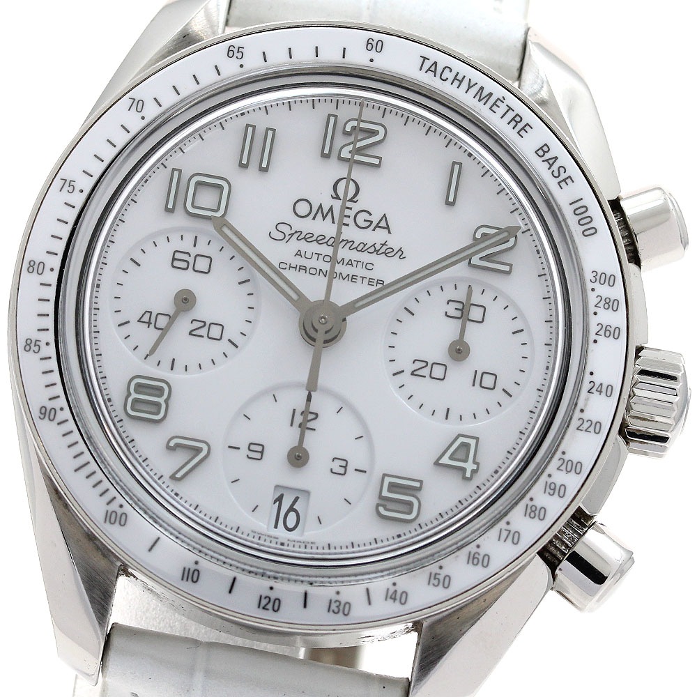 オメガ OMEGA 324.33.38.40.04.001 スピードマスター デイト クロノグラフ 自動巻き レディース _888229【中古】