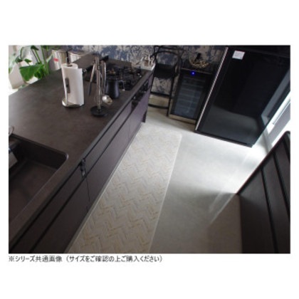 拭けるマットシリーズ キッチンマット モザイクタイル 60×180cm