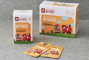 [28日分][韓国食品] 紅と丈夫 4-6歳用 子供用紅参 パイナップル味 幼稚園児 1box 30ml * 28包