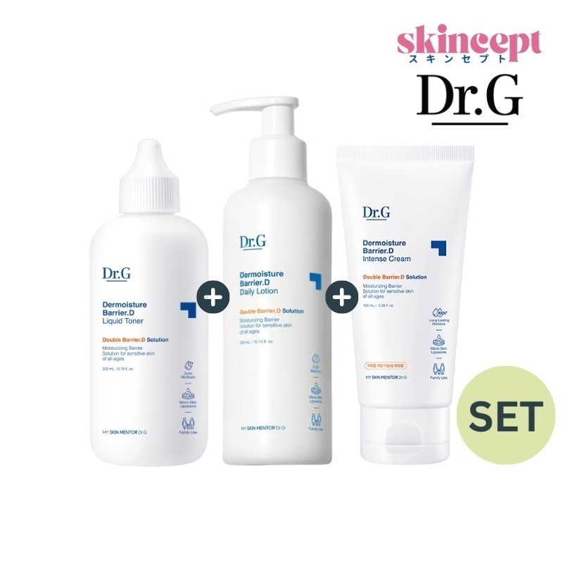 [3STEP 保湿セット]ザ モイスチャー バリアD リキッドトナー 200ml+ローション（乳液）200ml+インテンスクリーム100ml