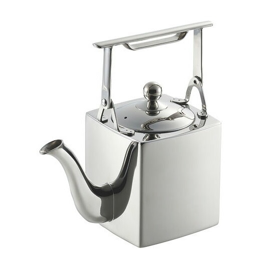 カンダ 燕舞 18-8角型シノアポット 茶漉網氷用中子付