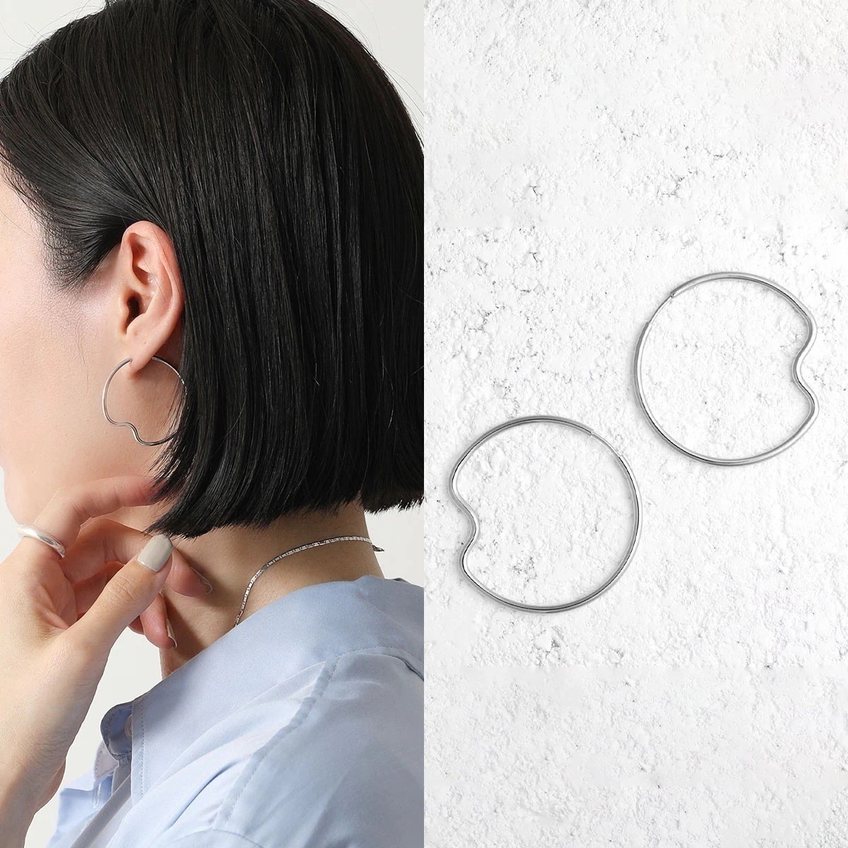 MARIA BLACK マリアブラック フープ ピアス Copenhagen 35 Hoop コペンハーゲン 101032AG 35 レディース 両耳販売 アクセサリー Silver-HP