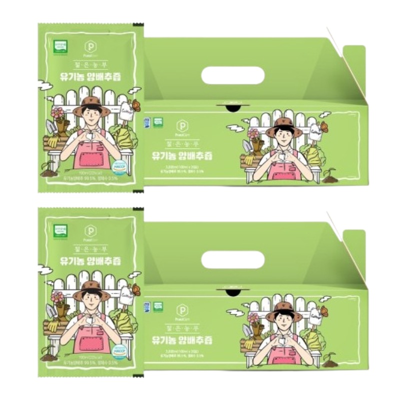 [有機農] 若い 農夫 オーガニック キャベツジュース 100ml*60包/ 韓国発送