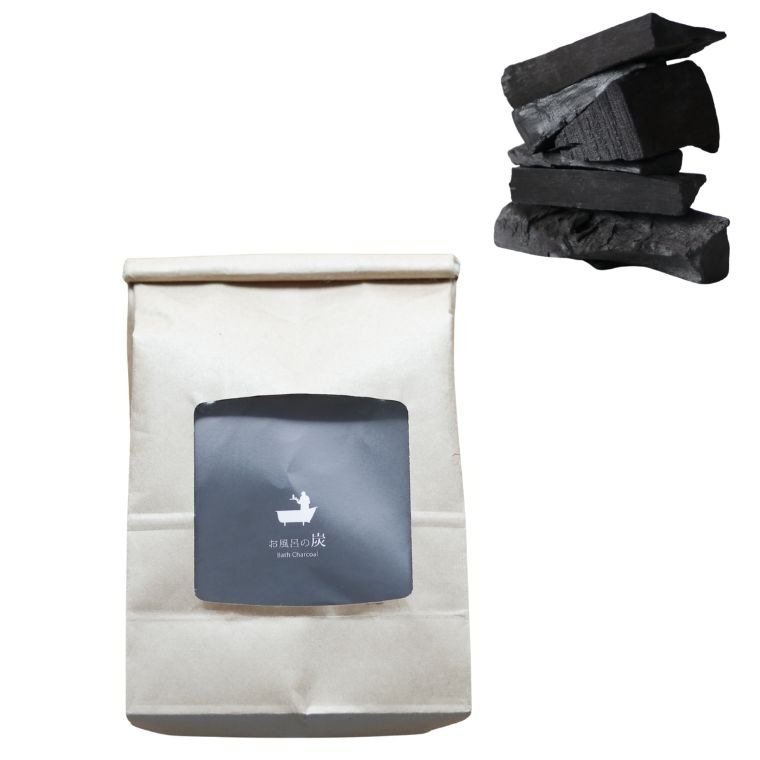 入浴剤「お風呂の炭」（光触媒の浴用炭）2袋セット 【塩素中和 消臭 弱アルカリ性 冷え症 無色透明 残り湯 お風呂 追い炊き可 プチギフト 誕生日プレゼント】