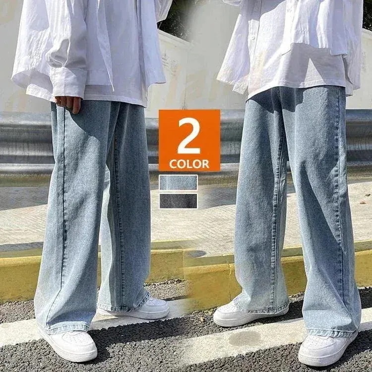 【急速出荷!】デニムパンツ メンズ ジーパン Gパン ジーンズ ワイドルック ストレート デニム ロングパンツ カ