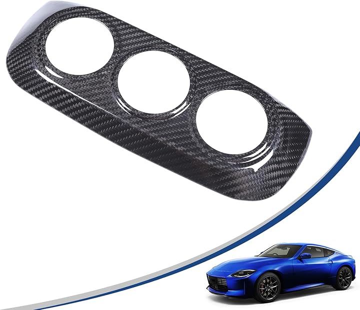 日産 フェアレディZ RZ34 専用 エアコンスイッチフレーム エアコン制御パネル エアコンのつまみボックス コントロール カバー カーボンファイバー製 取付簡単 装飾用 (カーボン調)