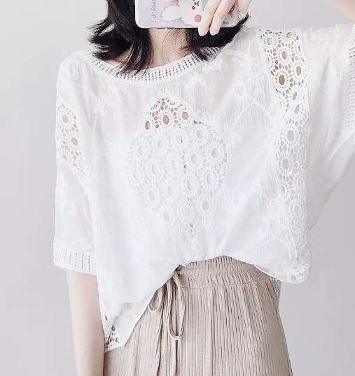 トップス デート モテアイテム カットソー ドルマンスリーブ かぎ編み 可愛い きれいめ 上品 おしゃれ かっこいい 可愛い ラブリー キュート ガーリー クール モード系 セクシー