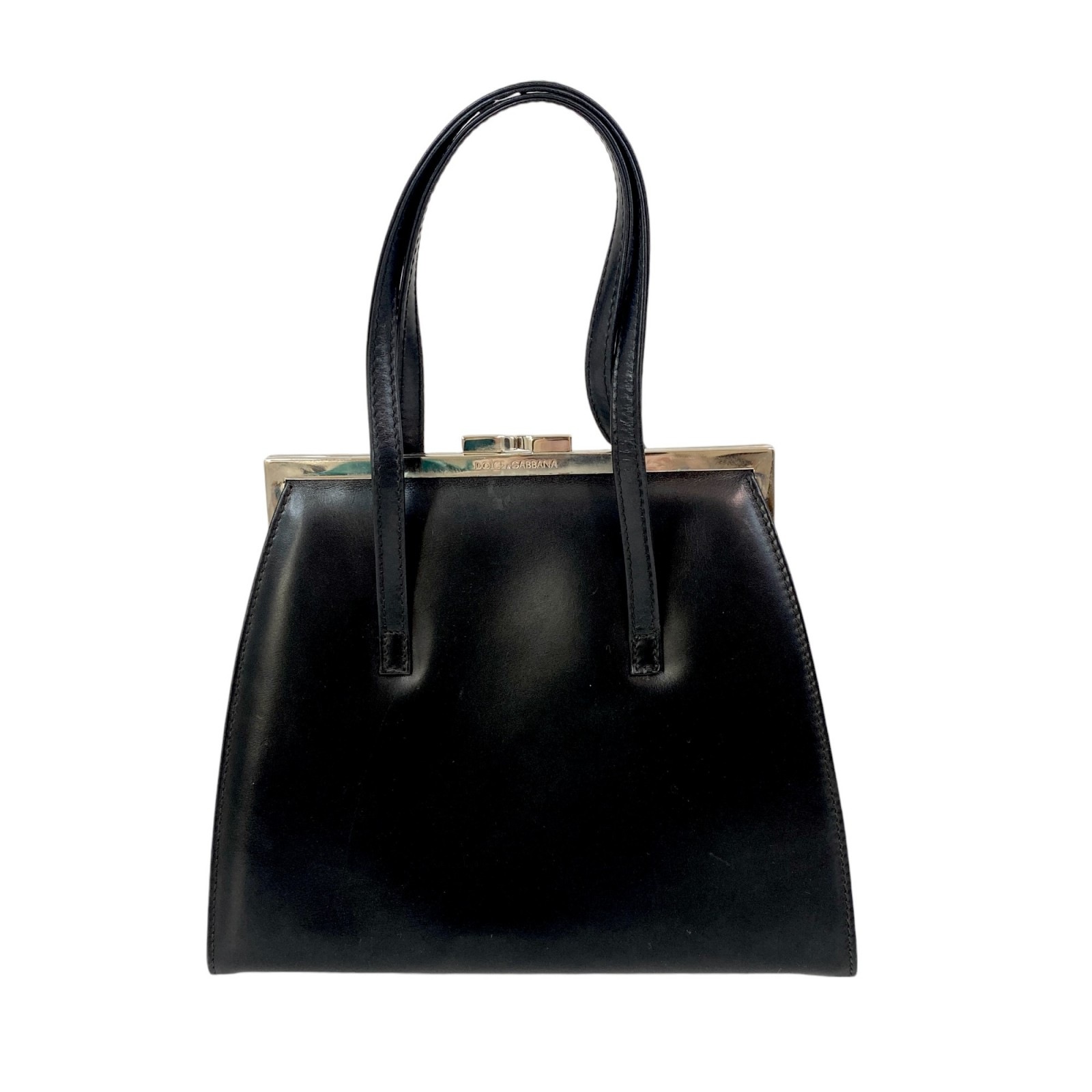 【中古】ドルチェアンドガッバーナ D&G レディース カーフレザーミニ  ハンドバッグ がま口