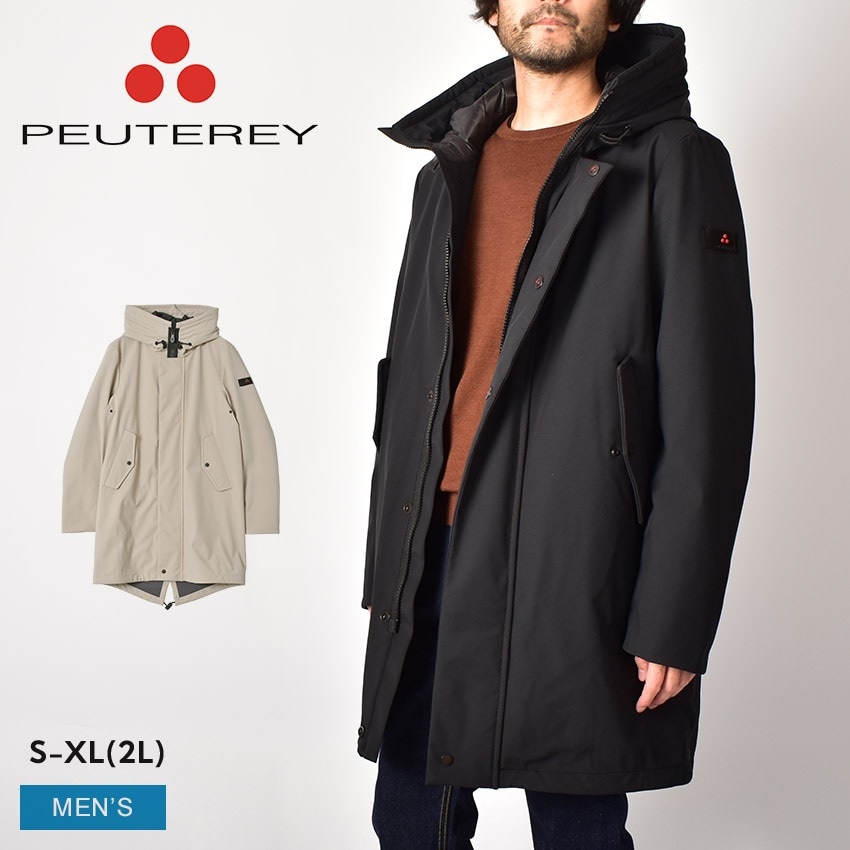 メンズ ロングコート ジャケット 上着 通勤 ビジネス 防寒 保温 フード ポケット ロング丈 シンプル 海外ブランド KASA KP 01 PEU4113 01191511 フルジップ