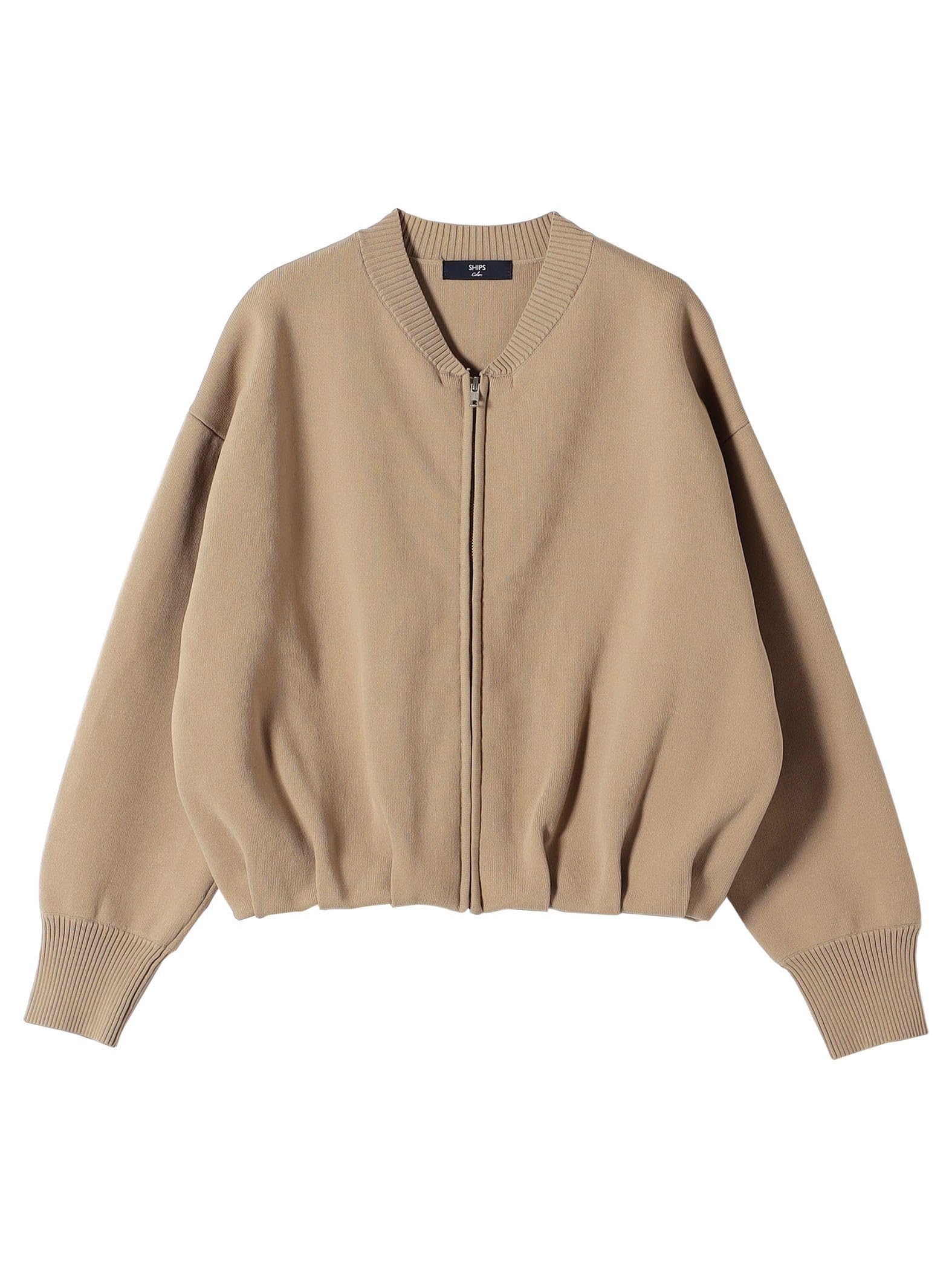 [シップス カラーズ] ニット 手洗い可能 タック ニット ブルゾン 2 レディース 226210012 ベージュ ONE SIZE 5,633円