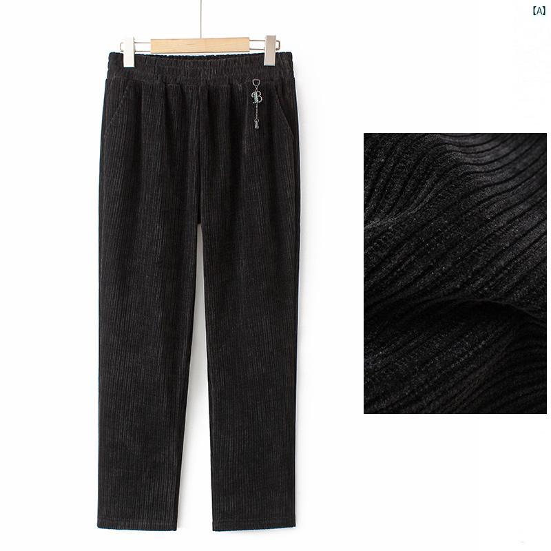 レディース ファッション おしゃれ 春夏 秋　冬 大人 上品 高級 マダム プレゼント 敬老日　おばあちゃん パンツ 春秋 コーデュロイ パンツ シェニール カジュアル パンツ ストレート