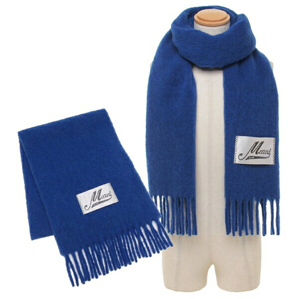 マフラー フリンジ付き起毛 ブルー メンズ ASZC0005A0 UTW918 00B59