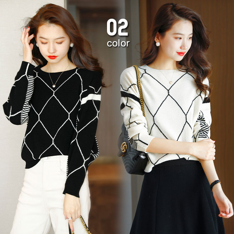 【 新作】ニットトップス レディース 秋冬 40代 セーター ショット丈 ゆったり プルオーバー おしゃれ 韓国風 大人 50代 30代