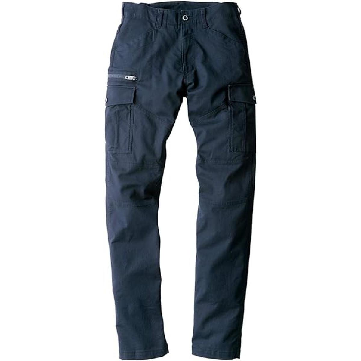 コーコス信岡 GLADIATOR ストレッチ コードピケ カーゴパンツ ネイビー 4L GA-3915 ワークウェア 作業着 秋冬用 マルチポケット コインポケット カラビ