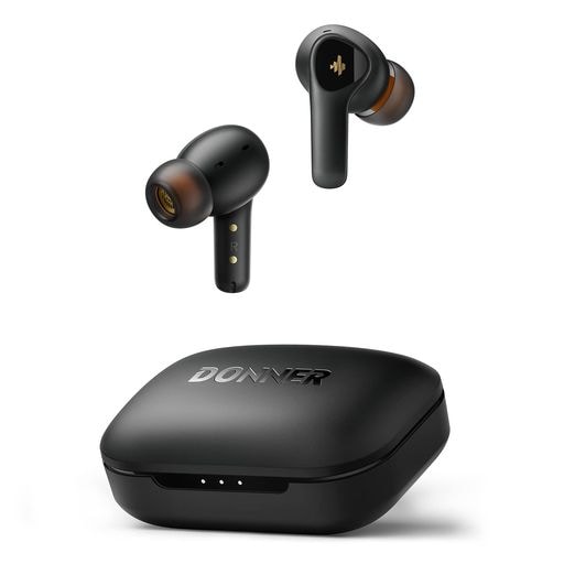 DONNER ワイヤレスイヤホン ノイズキャンセリング BLUETOOTH 5.2対応 瞬時接続 ブルートゥースイヤフォン 外部音取り込み タッチ操作 4つマイククリアコール付