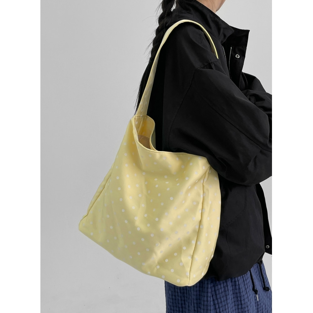 ブラックアップアワーブドットショルダーバッグ