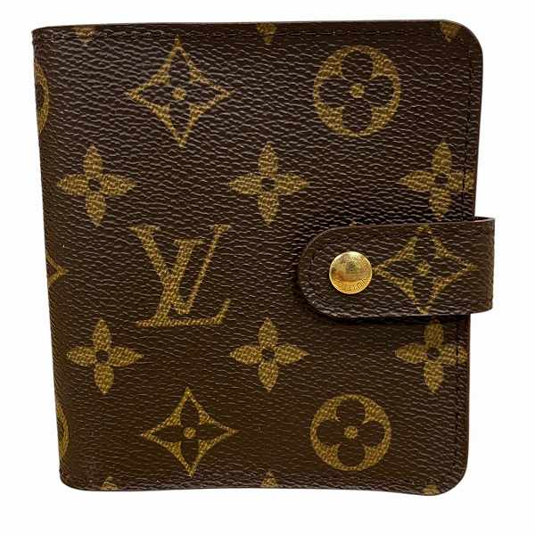 ルイヴィトン モノグラム コンパクトジップ M61667 2つ折り財布 ユニセックス【中古】
