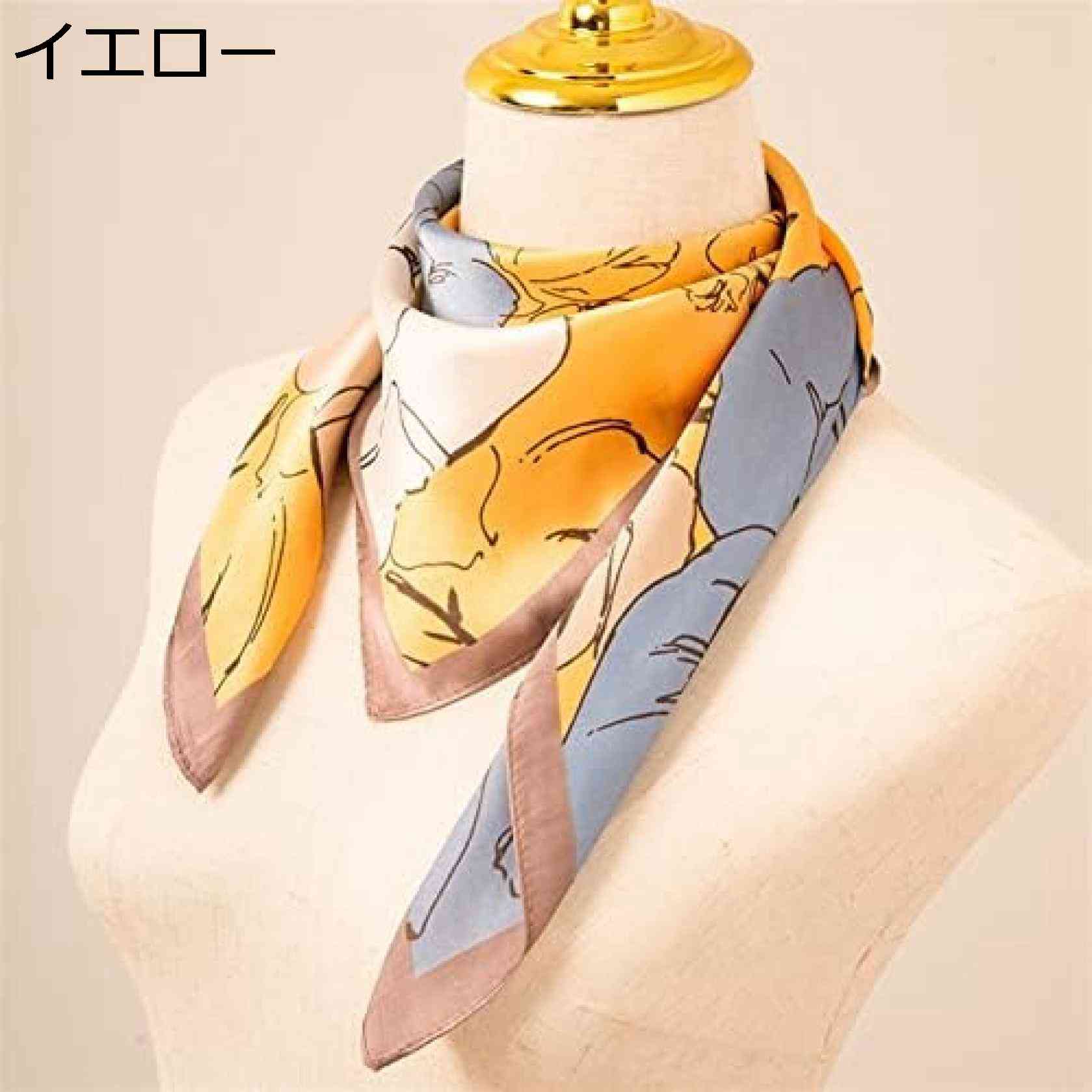 【20%OFFクーポン～】女性のイミテーション スカーフ70 cm ドレス スクエア ソフトで快適な春秋万能プリント スカーフ スカーフ