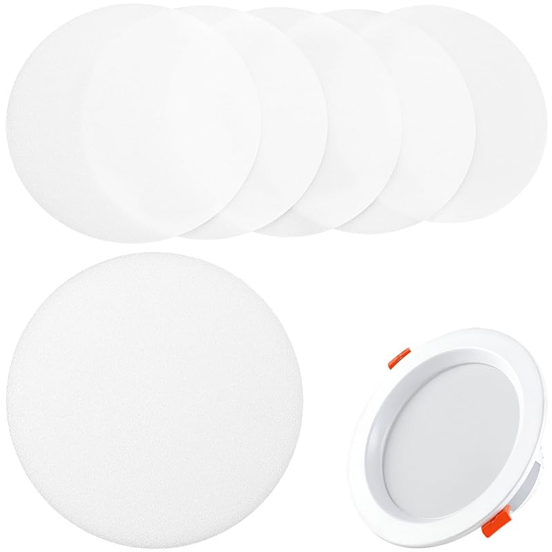 NUOLUX ランプシェード ダウンライト 拡散カバー 9.9cm 18個 スポットライト 拡散シート 天井ランプシェード 遮光シート 拡散カバー アクセサリー ダウンライト 光拡散シート 円形 ホワ