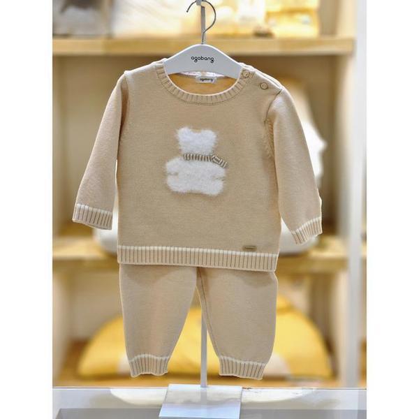 セーブゾーン02 ベージュベアーニット上下セット 02s723001 (S41282353)