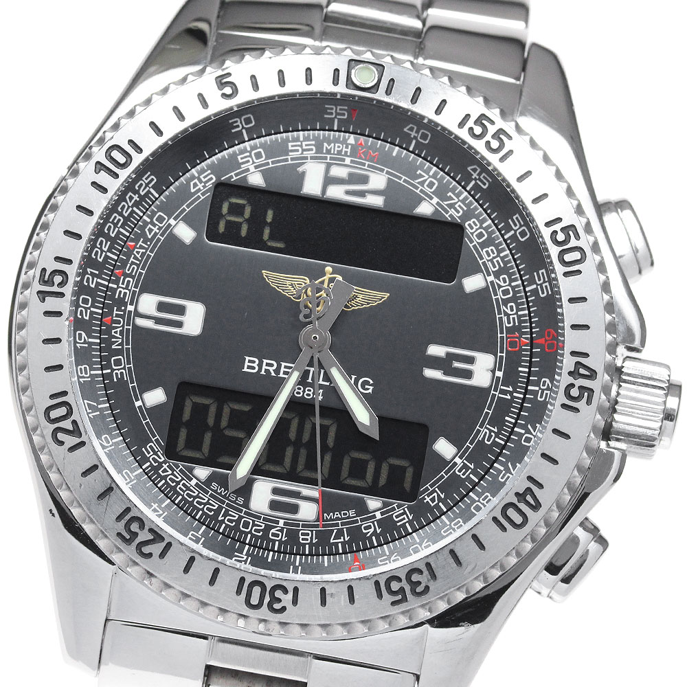 ブライトリング BREITLING A68062 プロフェッショナル B-1 クロノグラフ クォーツ メンズ _837097【中古】