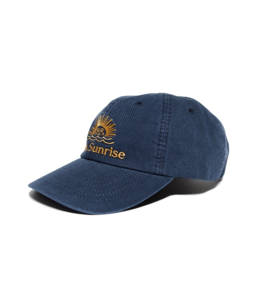 Qoo10 Hello Sunrise Washed Logo Cap ロゴ キ