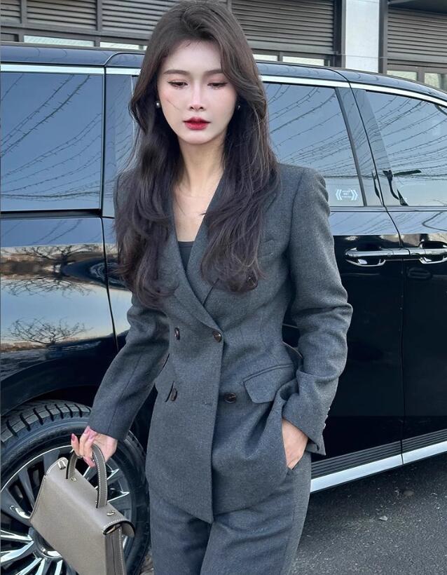 大割引秋冬 レディーススーツ ビジネススーツ パンツスーツ 2点スーツセット 女性スーツ 長袖 カジュアル 七五三 フォーマル スリム ボトムス リクルートスーツ セットアップ ジャケット パン