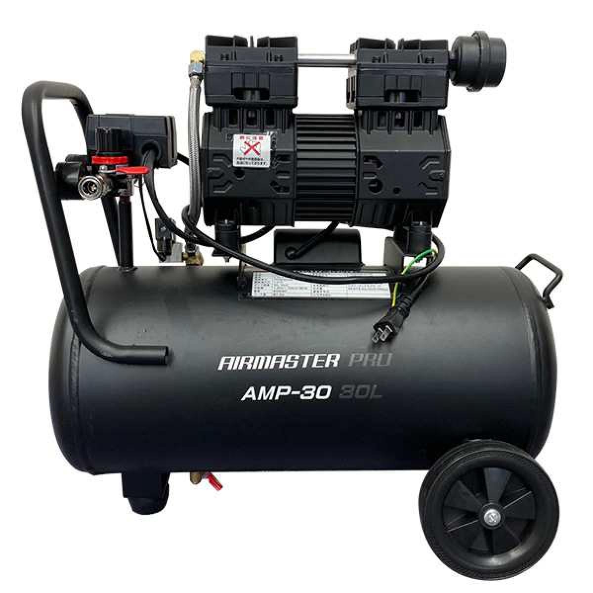 シンセイ 静音オイルレスコンプレッサー AMP-30 100V 静音 電動 コンプレッサー オイルレス タイヤ 空気入れ 塗装