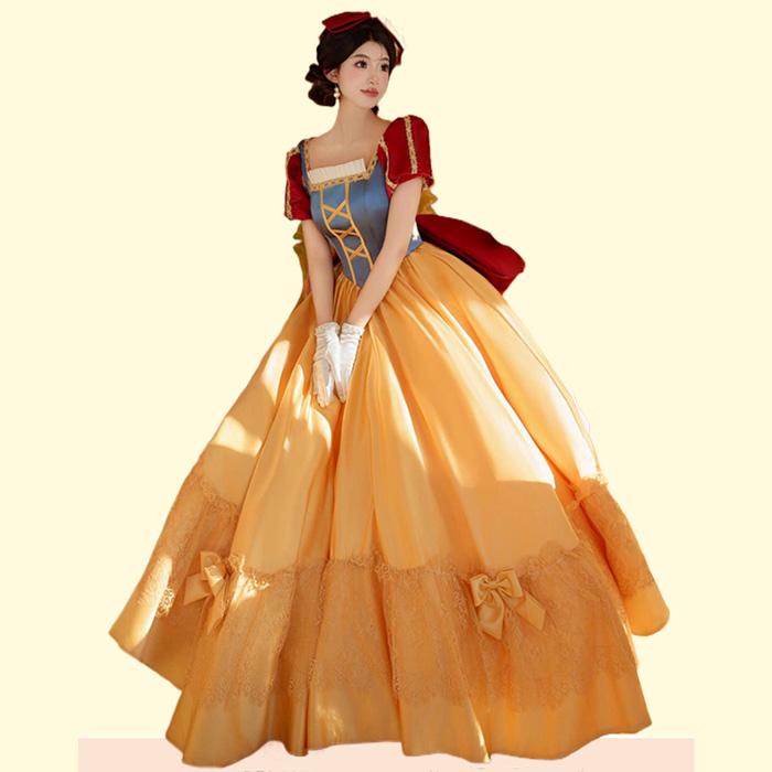 迅速な出荷 コスプレ衣装 白雪姫 ドレス 式 結婚式仮装ハロウィン 大人女性 S M L XL