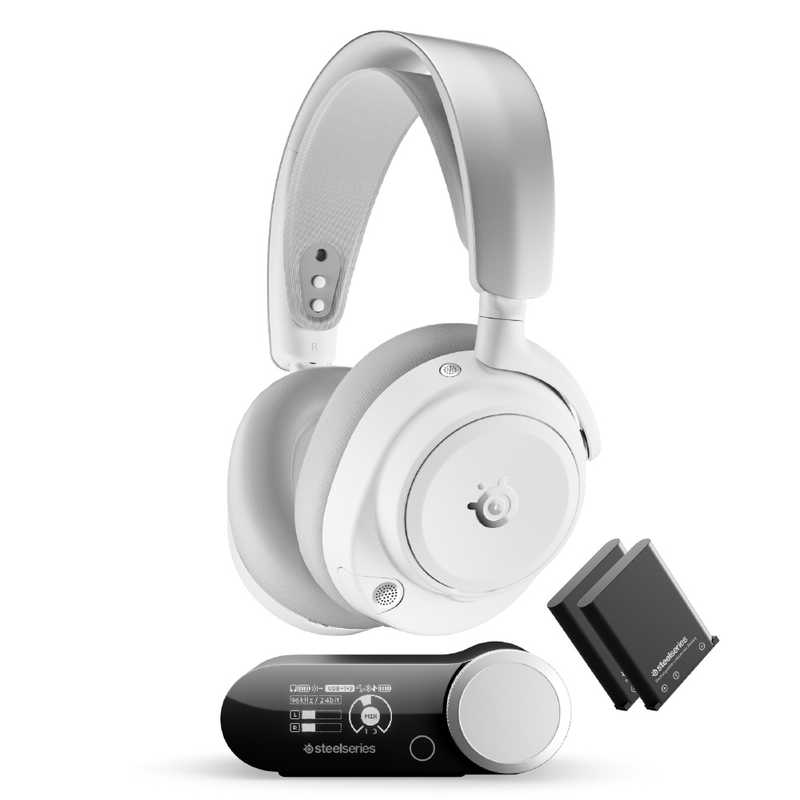 STEELSERIES　Arctis Nova Pro Omni ［ワイヤレス(Bluetooth)＋有線 / 両耳 / ヘッドバンドタイプ］ White　61722