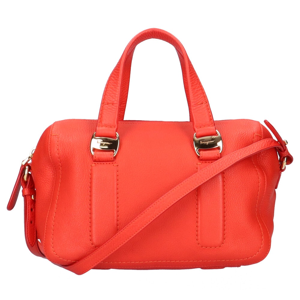 サルヴァトーレフェラガモ ショルダーバッグ レザー レッド Salvatore Ferragamo 中古 美品