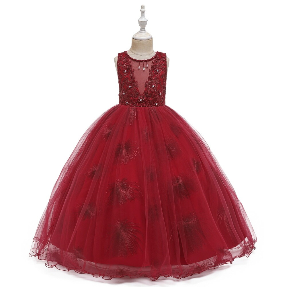 5色入荷110-160cm マキシ丈ロング丈　ロングドレス　スカート ノースリーブ 袖なし　キッズドレス　子供ドレス ワンピース　子供ワンピース　ワンピ　　女の子　ジュニア　ピアノ発表会　パーティー