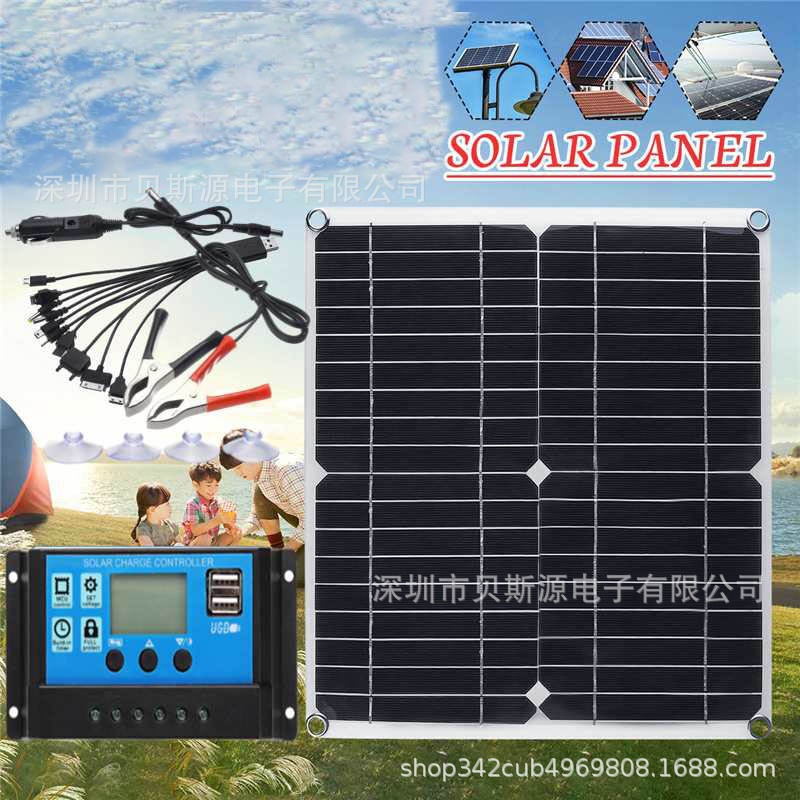 エネルギー多目的インターフェース25wソーラーパネル屋外携帯電話充電宝ペット冷却換気電源067