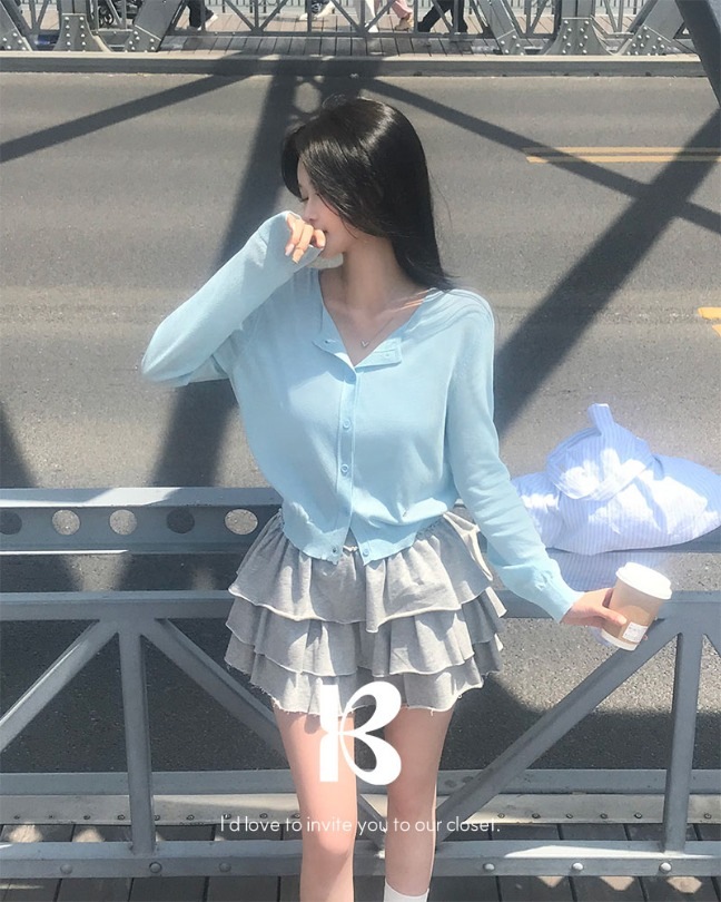 [MADE] イーブンシースルー長袖カーディガン cd1263