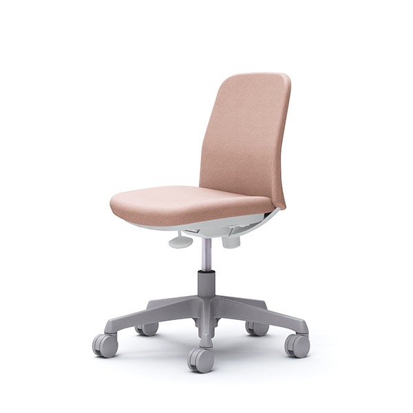 オカムラ CD13BW FXW8 ペールピンク Lives Entry Chair [オフィスチェア 肘無し 5本脚(コンパクトタイプ) ホワイトボディ]
