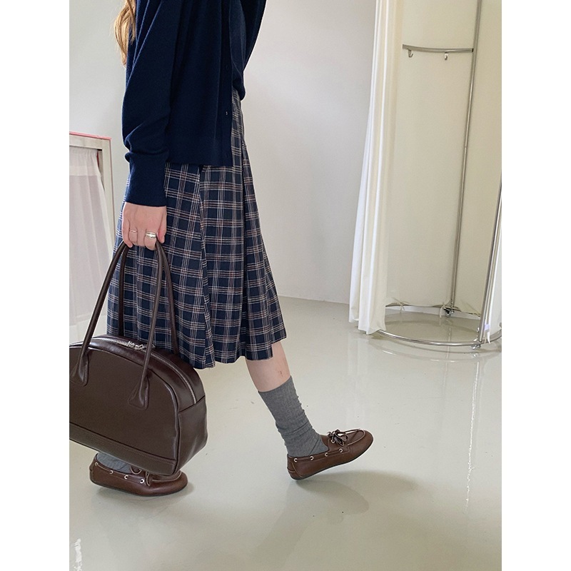 【送.料.無.料.急速発送】【新作】アカデミア風サブスカートハイウエスト25プリーツスカートA字スカートチェックロングスカート