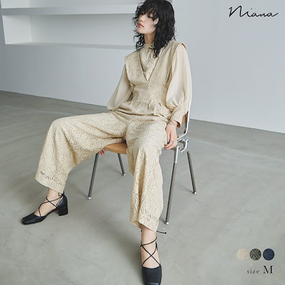 【美品】オケージョン ブラウスセット オールインワン 結婚式 M パンツ 結婚式・お呼ばれ対応 | マルチウェイパンツドレス - パーティードレス