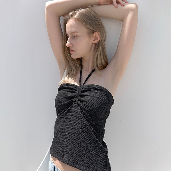 CREASE STRING SWIM TUBE TOP (SW-833)